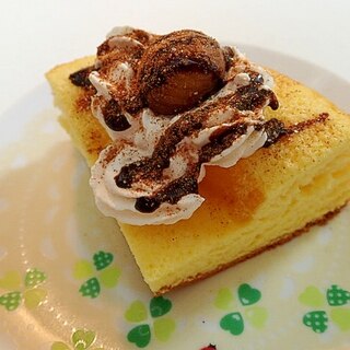 ホイップと甘栗のチョコ・シナモン・シフォンケーキ